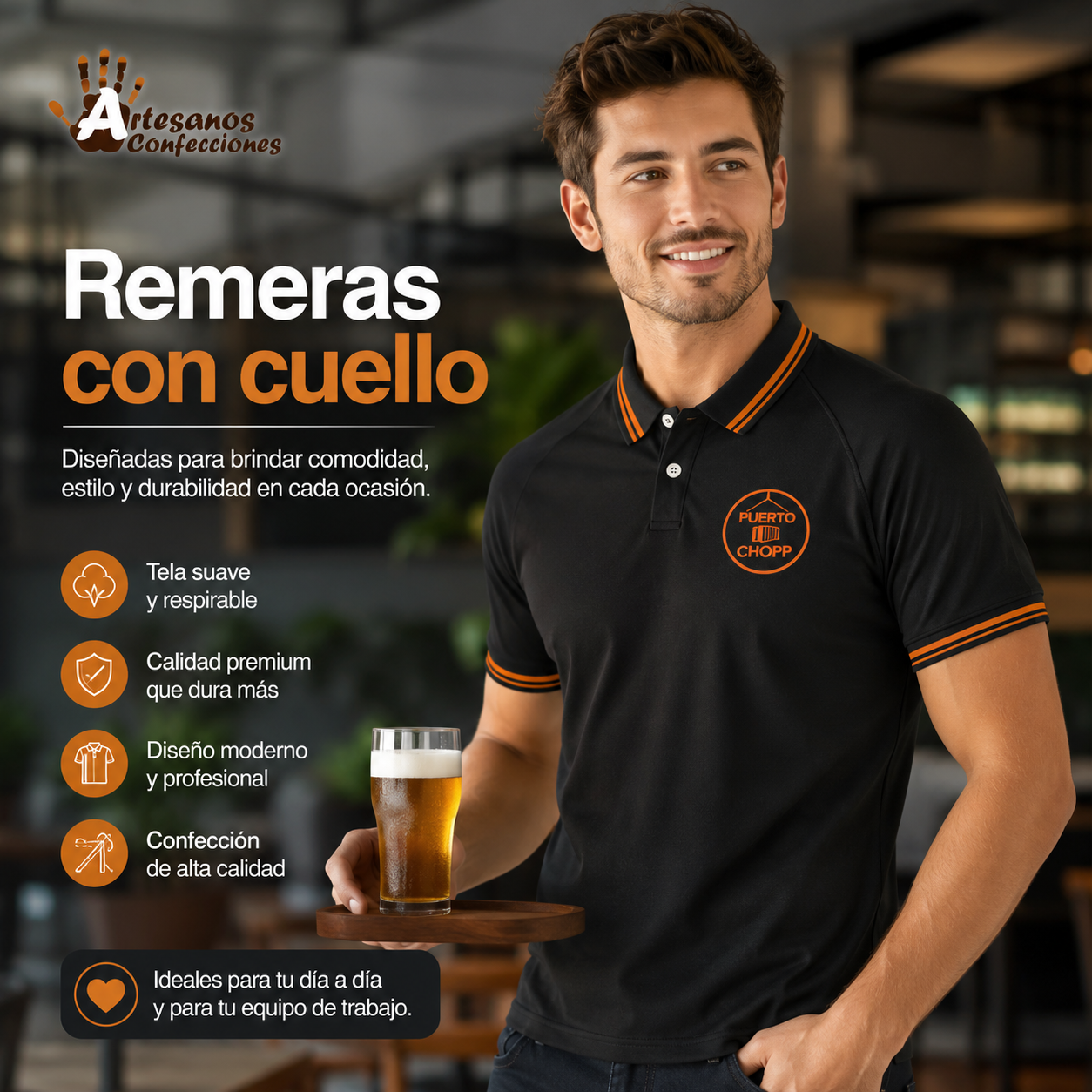 Remeras con Cuello Premium 👕